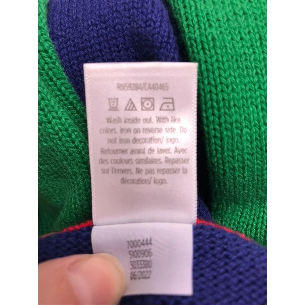 Gymboree‎ Kids Size 6 Snowman Cotton Knit Sweater Blue Green Holiday Christmas